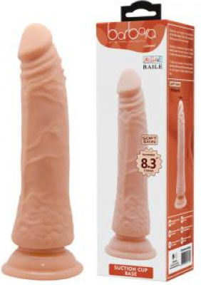 Baile Glass Dildo With Suction Cup Flesh 21cm