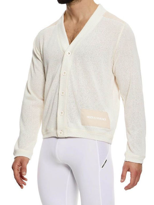 Modus Vivendi Men's Knitted Cardigan Beige