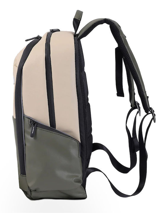 Hedgren Backpack Αδιάβροχο 17.36lt Μπεζ/Λαδί