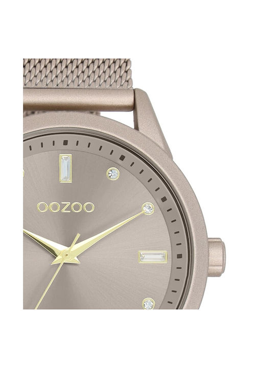 Oozoo Timepieces Uhr mit Gray Metallarmband