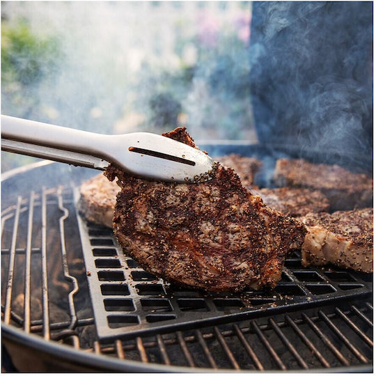 Weber Master-Touch E-5775 Rostfreier Stahl Holzkohlegrill mit Deckel 109cmx84cm