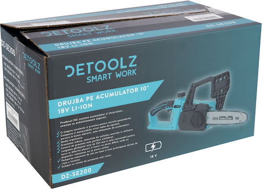 Detoolz Motoferăstrău De Tăiat Cu Lanț Pe Baterie 18V 2kg Cu Lamă 25.4cm