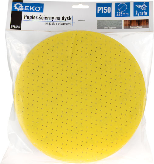 Geko Exzenterschleifer-Schleifblatt Κ150 / K150 225x225mm