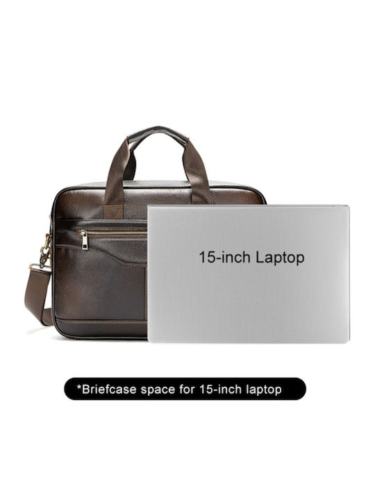Leder Herrentasche Geldbörse Braun