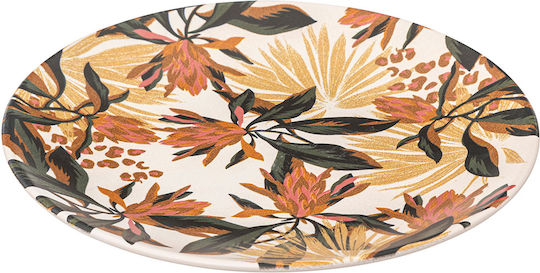 Plate Desert Ceramic Orange with Diameter 20cm
