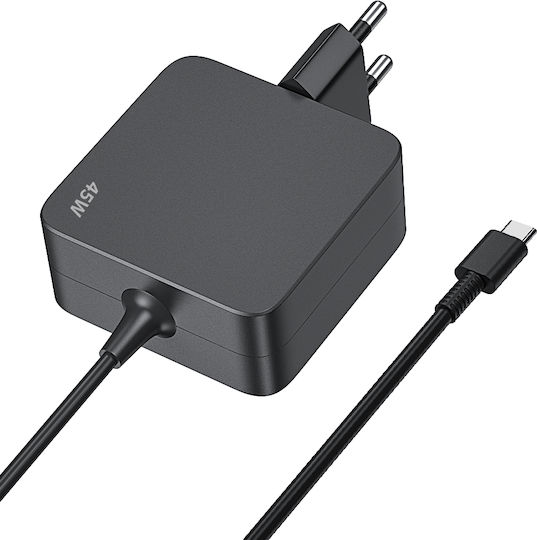 Lamtech USB-C Universal Φορτιστής Laptop 45W με Αντάπτορα Τροφοδοσίας