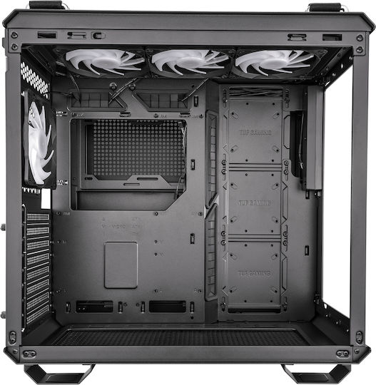 Asus TUF GT502 Plus Gaming Midi-Turm Computergehäuse mit Seitenfenster Schwarz