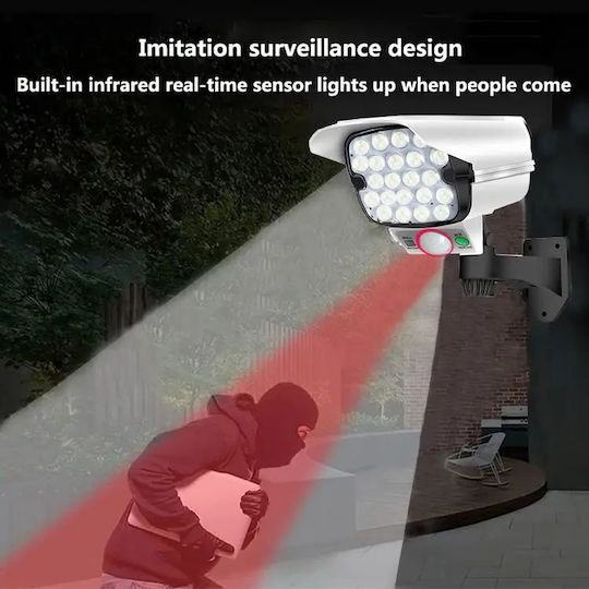 Solar Dummy Surveillance Bullet Camera Black