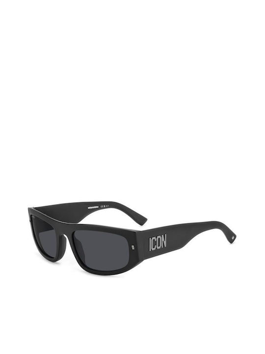 Dsquared2 Men's Sunglasses with Black Plastic Frame and Black Lens ICON 0016 003/IR