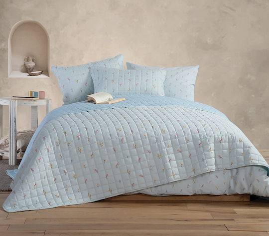 Nef-Nef Homeware Sierra Tagesdecke Übergröße Mikrofaser Aqua 230x240cm