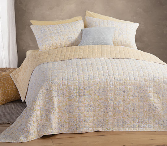 Nef-Nef Homeware Roman Tagesdecke Übergröße Mikrofaser Yellow 230x240cm