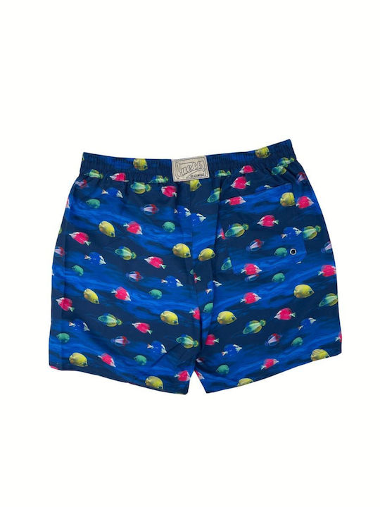 Men's Swimwear Shorts Blue with Patterns
