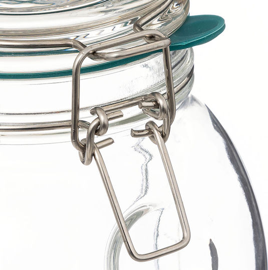 5Five Vază Pentru Cafea / Zahăr / Ceai Cu Capac Ermetic Sticlă Transparentă 2000ml 1 Bucată