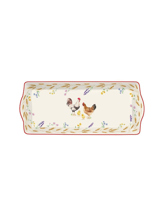 Easy-Life Servierplatte Oval aus Porzellan 35x15cm 1Stück