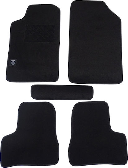 Autopataki Set of Front and Rear Mats 5pcs for Peugeot 206 1998-2013 Black