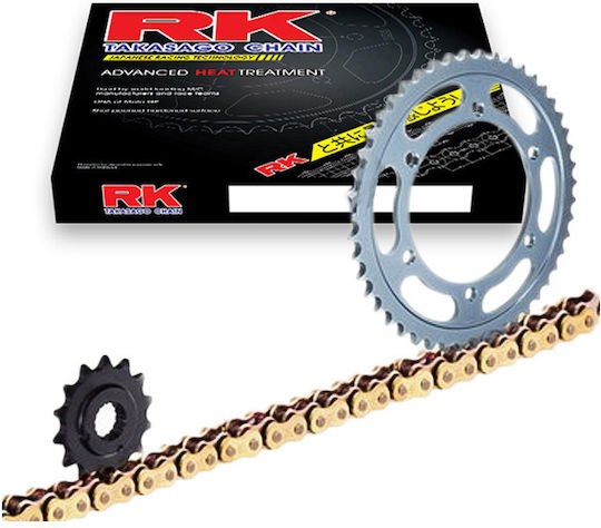 RK Chain & Sprocket Kit Golden (16-46-520XSO) for Kawasaki KLE 500 1996-2005
