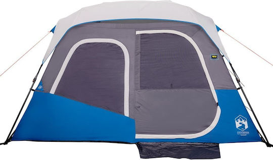 vidaXL Summer Camping Tent Green With Double Cloth For 6 People 344x282x212cm