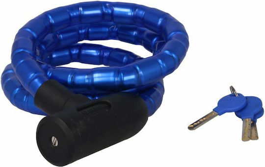 Oxford Barrier Armoured Motorrad-Diebstahlsicherungsrolle mit Länge 140cm Motorradkettenschloss mit Bolzendurchmesser 25mm Blau Farbe