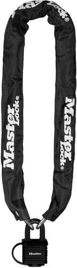 Master Lock 90cm Motorcycle Anti-Theft Chain with Lock in Black