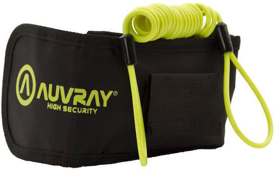 Auvray 150cm Motorcycle Lock Reminder Cable in Yellow KITLRCAUV