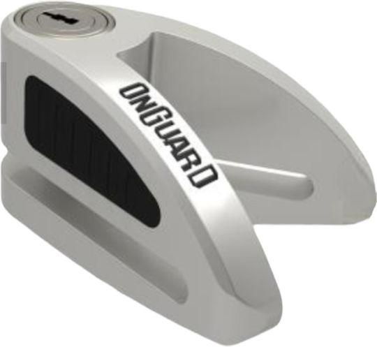 OnGuard Boxer Motorcycle Disc Brake Lock with 10mm Pin in Silver