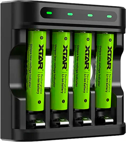 XTAR Charger 4 Batteries Li-ion/Ni-MH Size AA/AAA