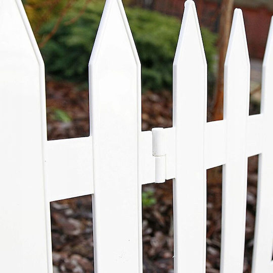 Prosperplast Plastic Fence Grilles in White Colour 35cm x 3.22m 7 Pieces