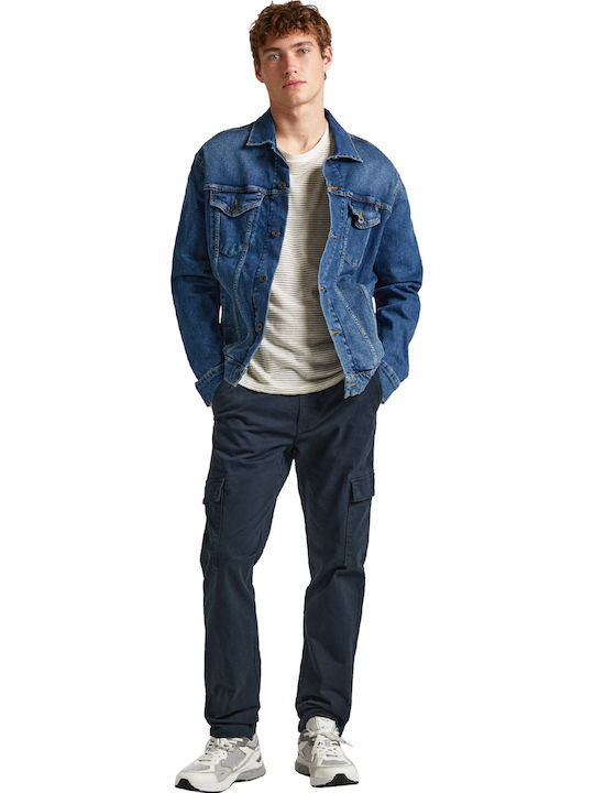 Trousers Cargo in Slim Fit Blue