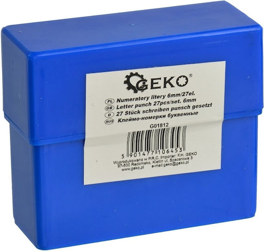 Geko G01812 Stamped Letters Hand Tool Set 27pcs