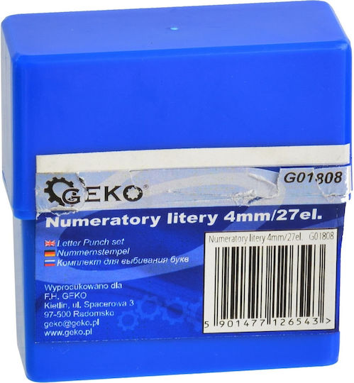Geko G01808 Stamped Letters Hand Tool Set 27pcs