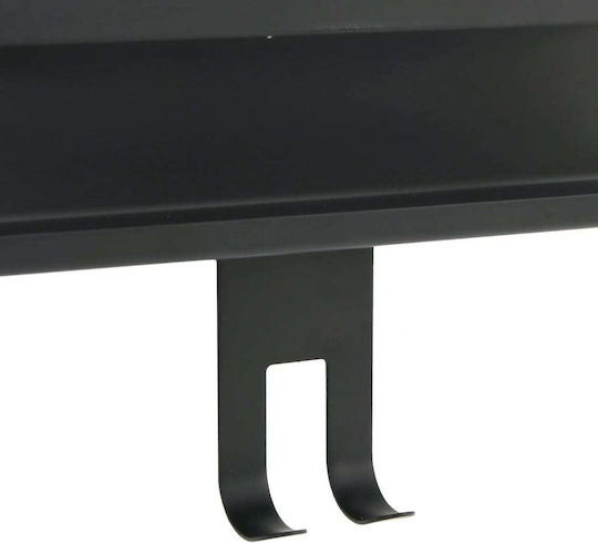 vidaXL Rack de Baie Simplă De Perete ​10x10cm Inox Negru