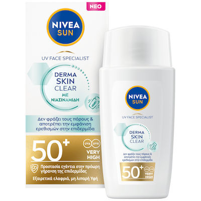 Nivea Sun Derma Skin Clear Слънцезащитна Крем За лице SPF50+ 40мл