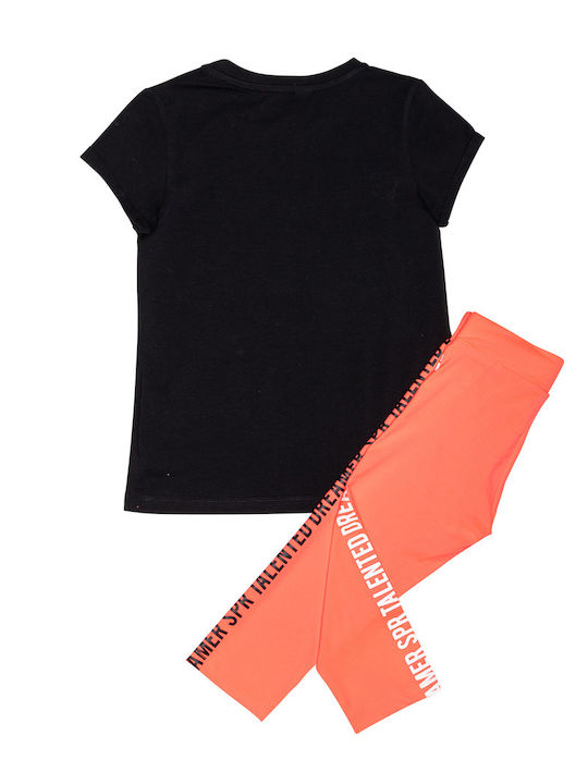 Sprint Kinder Set mit Leggings Sommer 2Stück Black