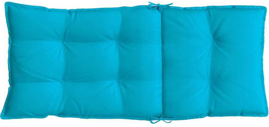 vidaXL Waterproof Garden Chair Cushion with Backrest Turquoise 6 Pieces 50x120cm