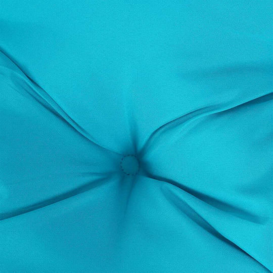 vidaXL Waterproof Garden Chair Cushion with Backrest Turquoise 6 Pieces 50x120cm