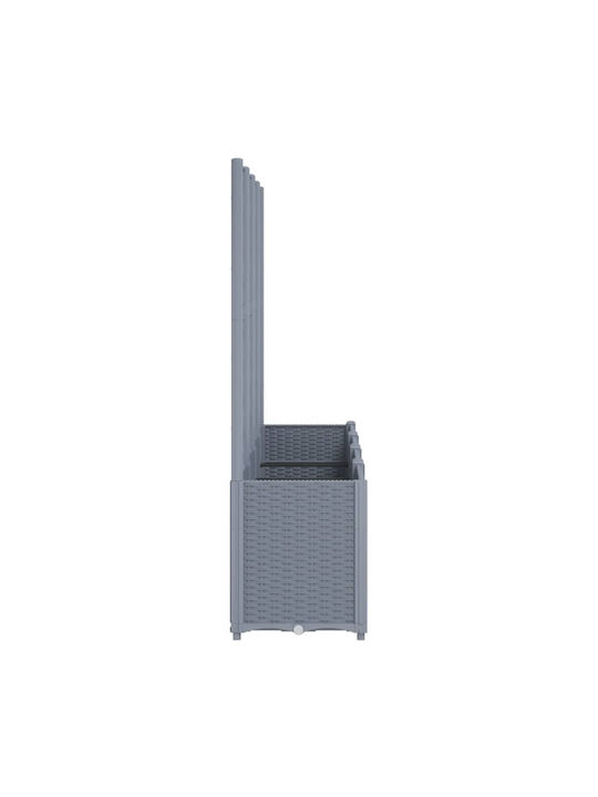 vidaXL Garden Planter Box Plastic Grey 160x40x140cm.