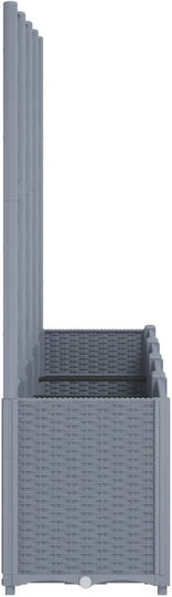 vidaXL Garden Planter Box Plastic Grey 160x40x140cm.