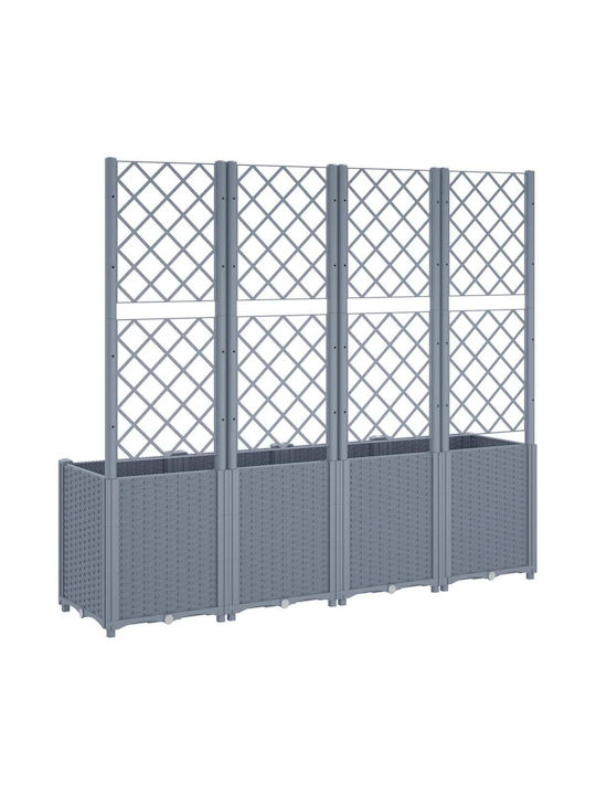 vidaXL Garden Planter Box Plastic Grey 160x40x140cm.