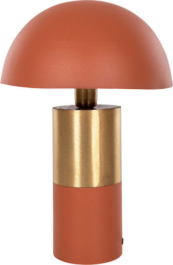 HomeMarkt PUNE Metal Table Lamp for Socket E27 with Orange Shade and Base