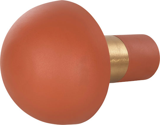 HomeMarkt PUNE Metal Table Lamp for Socket E27 with Orange Shade and Base