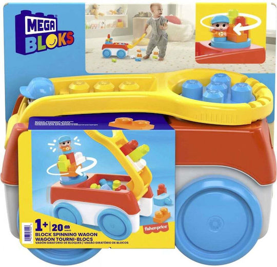 Mega Bloks Cuburi De Construit Spinning Wagon Pentru 1+ Ani 20 Bucăți