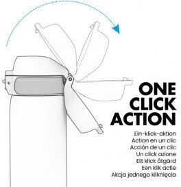 Ion8 Παιδικό Παγούρι Ανοξείδωτο με Βιδωτό Καπάκι Non Spill Μωβ 400ml