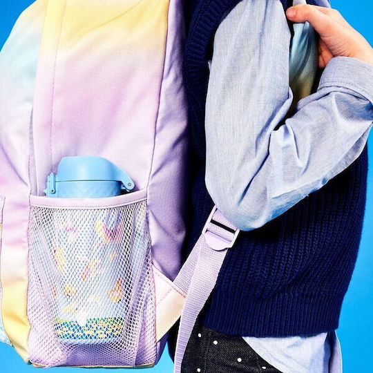 Ion8 Plastic Kids Water Bottle Butterflies Thermos with Straw Non Spill 320ml (Various Designs/Colours)