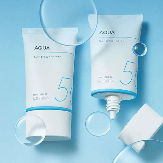 Missha Aqua Αδιάβροχη Αντηλιακή Κρέμα Προσώπου SPF50 50ml