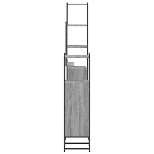 vidaXL Möbelset Waschtisch ohne Waschbecken mit Spiegel L33xB33xH60cm Grey Sonoma