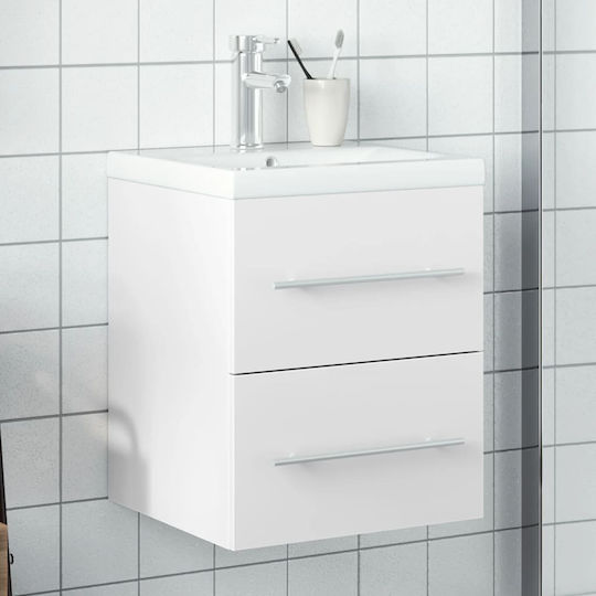 vidaXL Πάγκος με Νιπτήρα Μ41xΒ38.5xΥ48cm Λευκό