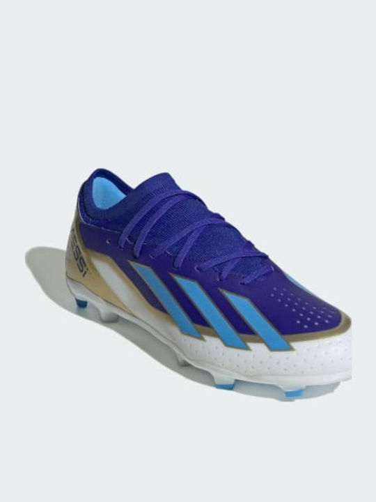 adidas X Crazyfast League Messi Football Shoes with Cleats Lucid Blue / Blue Burst / Cloud White