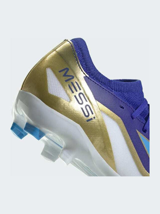 adidas X Crazyfast League Messi Football Shoes with Cleats Lucid Blue / Blue Burst / Cloud White
