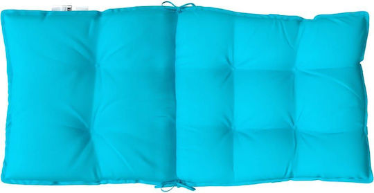 vidaXL Waterproof Garden Chair Cushion with Backrest Turquoise 4 Pieces 50x100cm