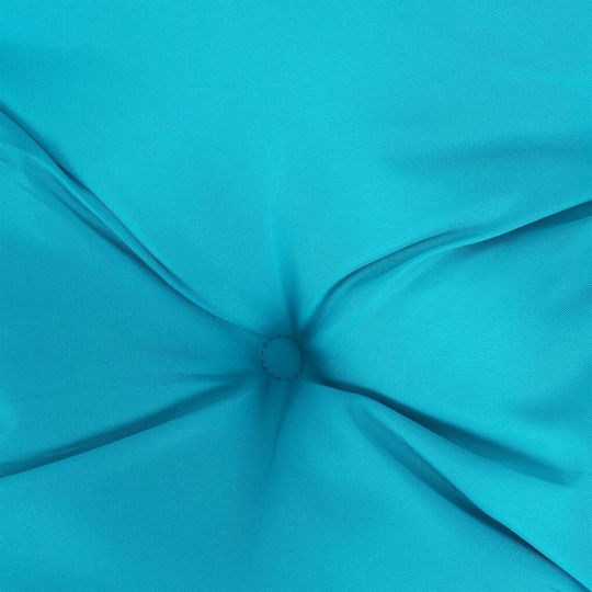 vidaXL Waterproof Garden Chair Cushion with Backrest Turquoise 4 Pieces 50x100cm